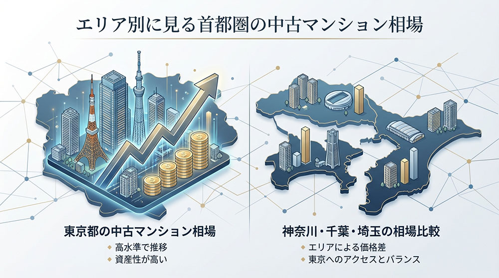 エリア別に見る首都圏の中古マンション相場