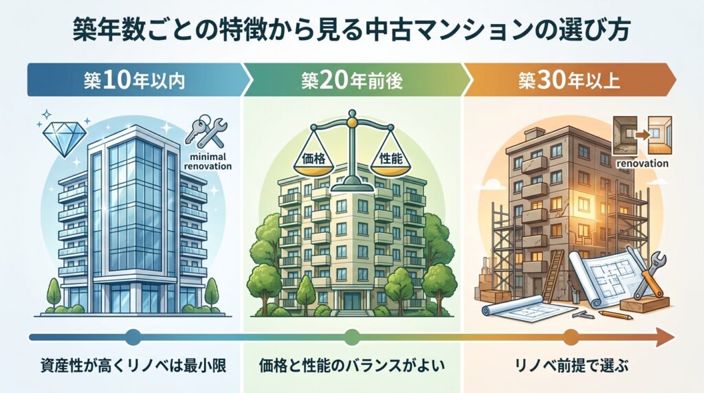 築年数ごとの特徴から見る中古マンションの選び方
