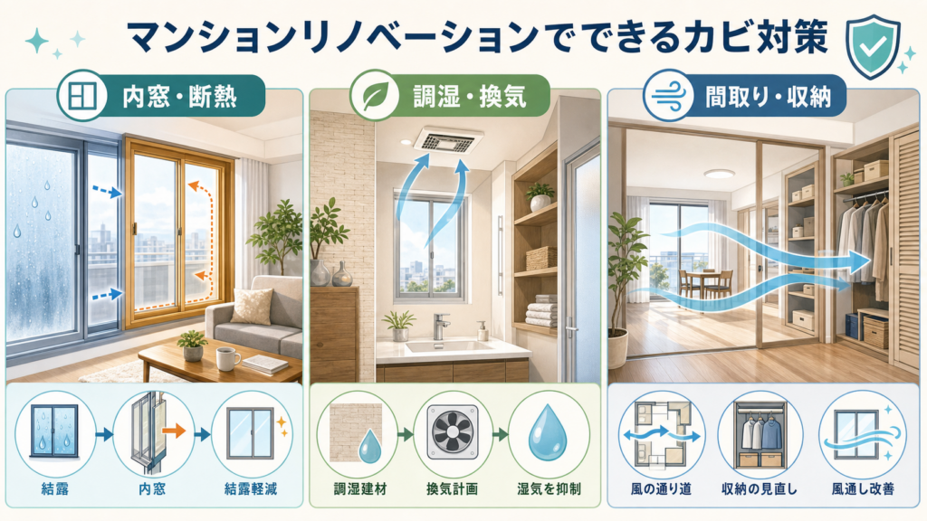 マンションリノベーションでできるカビ対策