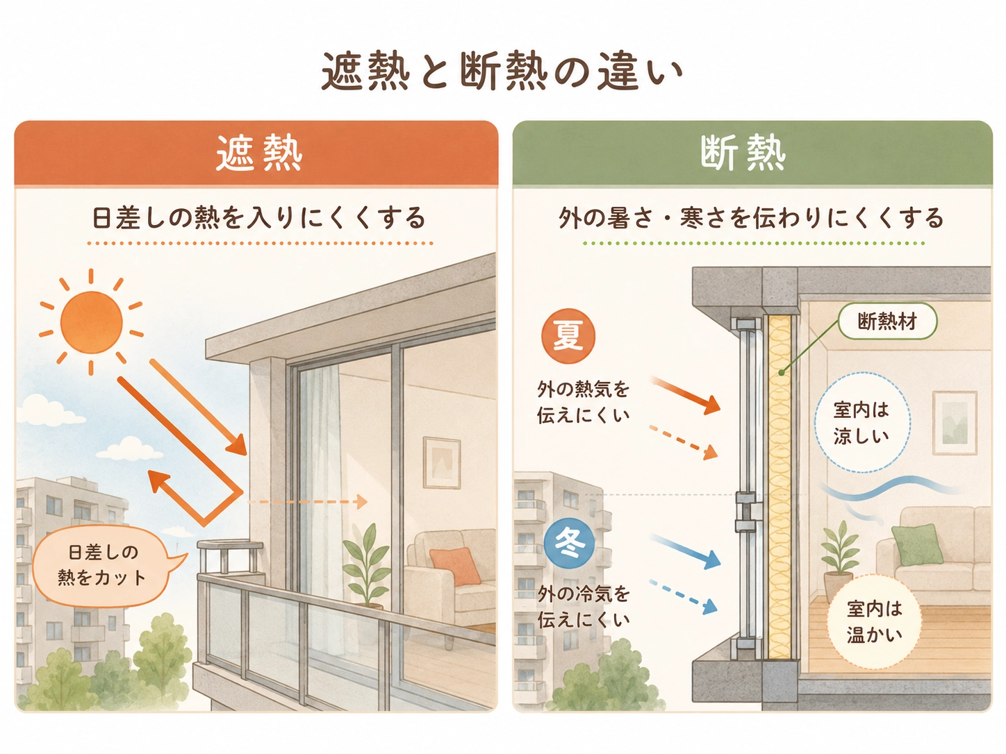 遮熱と断熱の違い