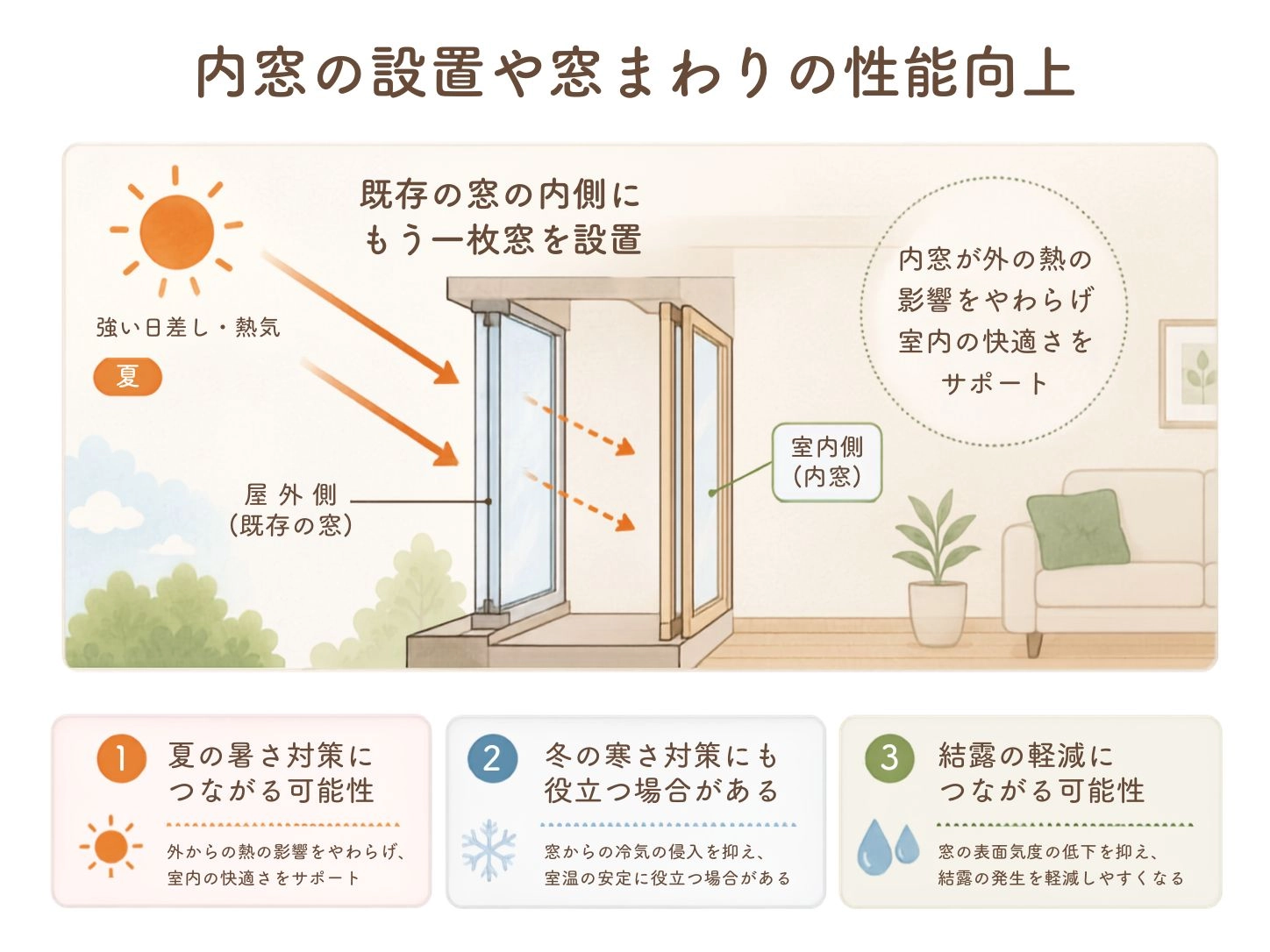 内窓の設置や窓まわりの性能向上