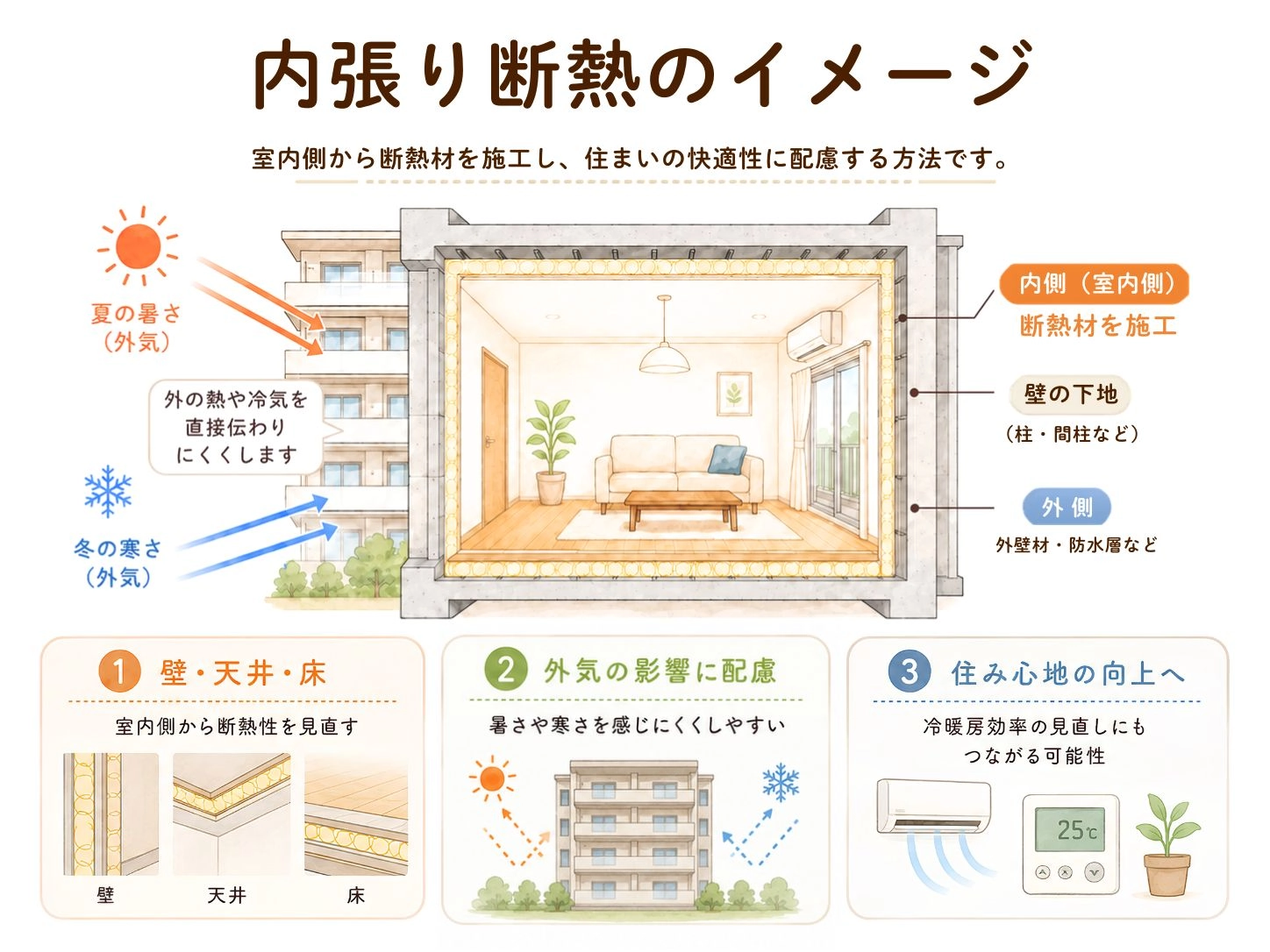 内張り断熱のイメージ
