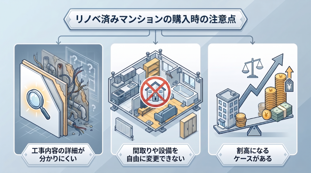 リノベ済みマンションの購入時の注意点